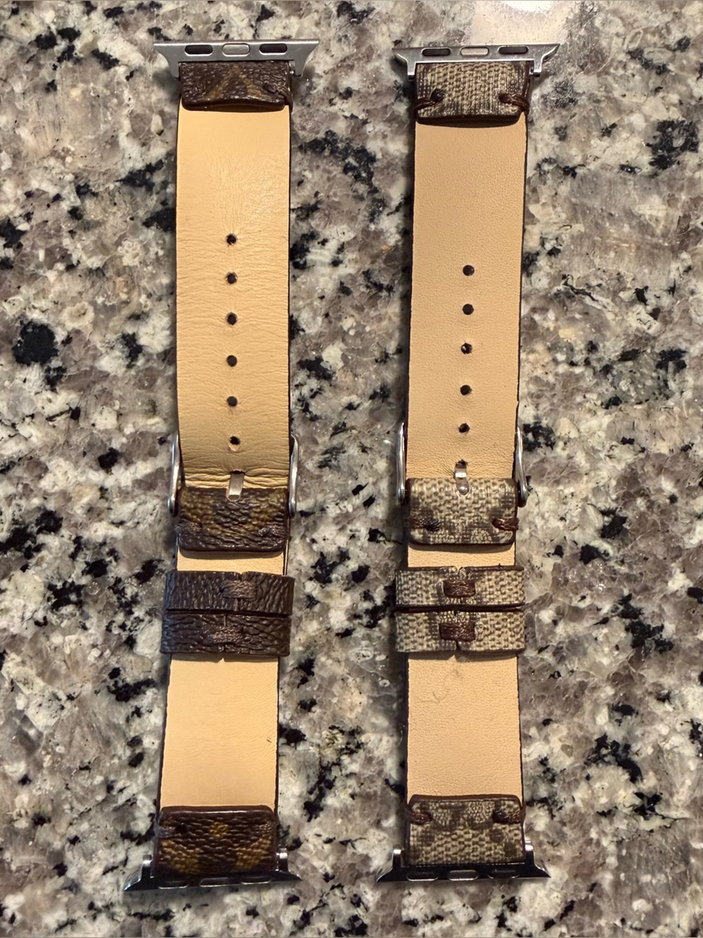 Louis Vuitton Brown Monogram Canvas Apple Watch Straps (Pair) - Picture 2 of 3